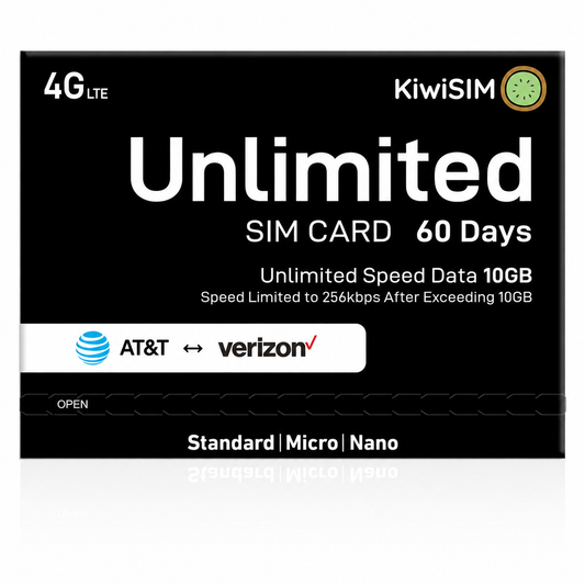 10GB 60-Day Unlimited Data 4G LTE SIM Card (USA) | High-Speed Allowance | Dual-Network