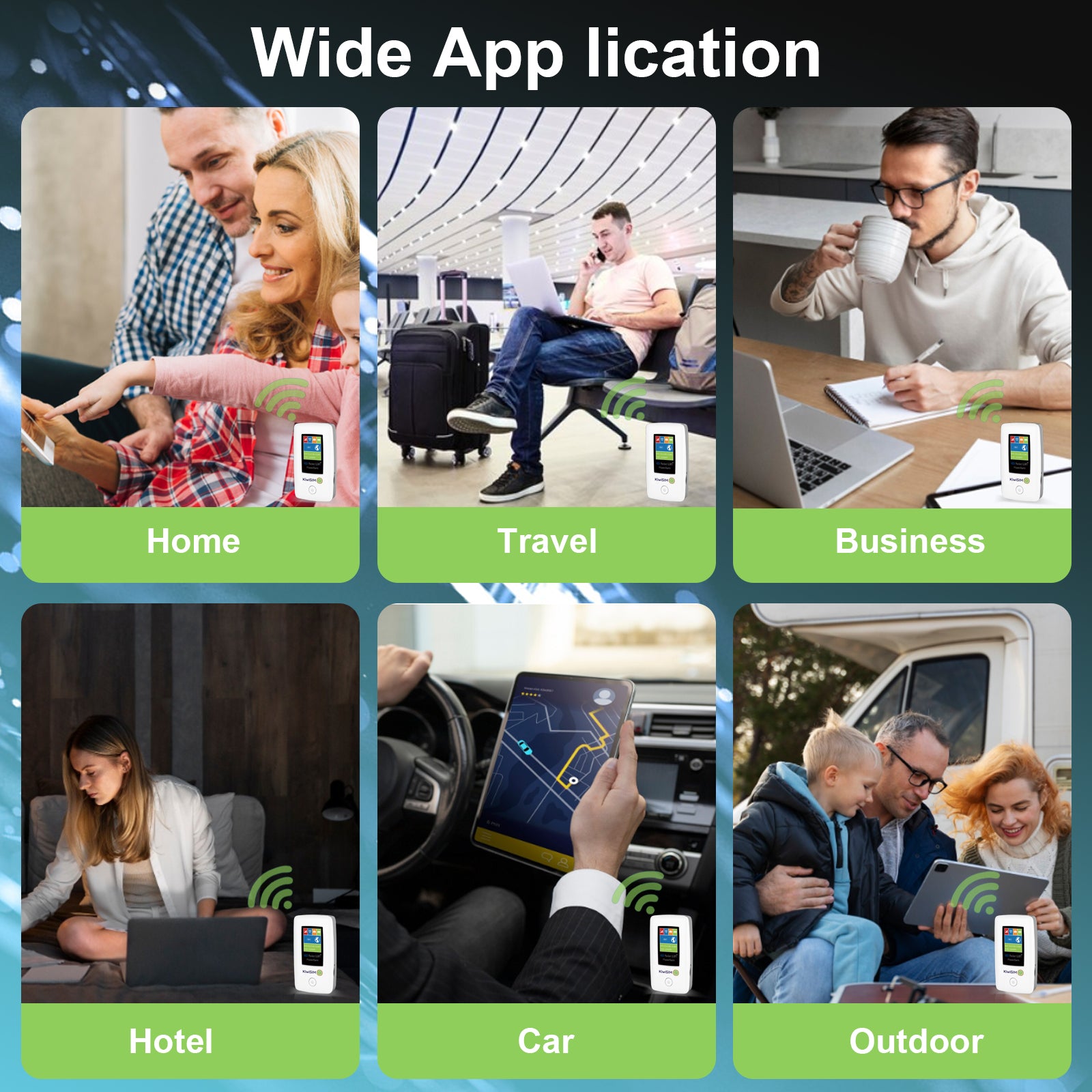 KiwiSIM 4G LTE WiFi Mobile Hotspot, USA & International WiFi Travel Portable Router, 6000mAh Battery +FREE SIM CARD