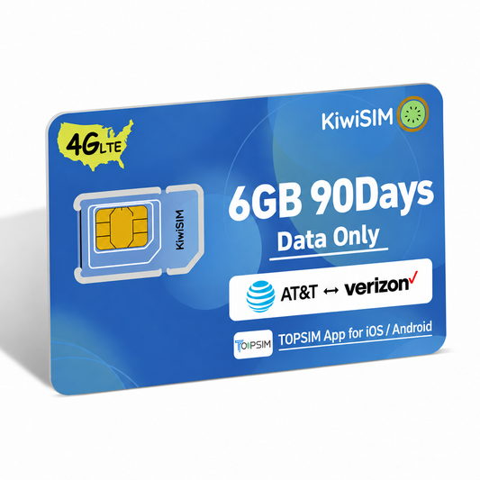 6GB 90-Day Data-Only 4G LTE SIM Card (USA) I Dual-Network