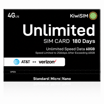 60GB 180-Day Unlimited Data 4G LTE SIM Card (USA) | High-Speed Allowance | Dual-Network