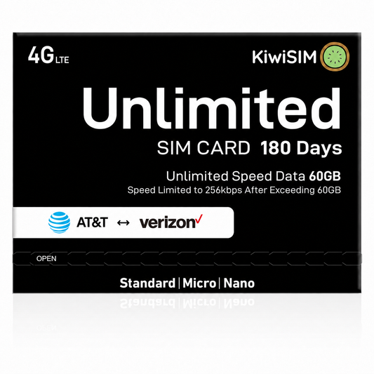60GB 180-Day Unlimited Data 4G LTE SIM Card (USA) | High-Speed Allowance | Dual-Network