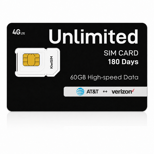 60GB 180-Day Unlimited Data 4G LTE SIM Card (USA) | High-Speed Allowance | Dual-Network