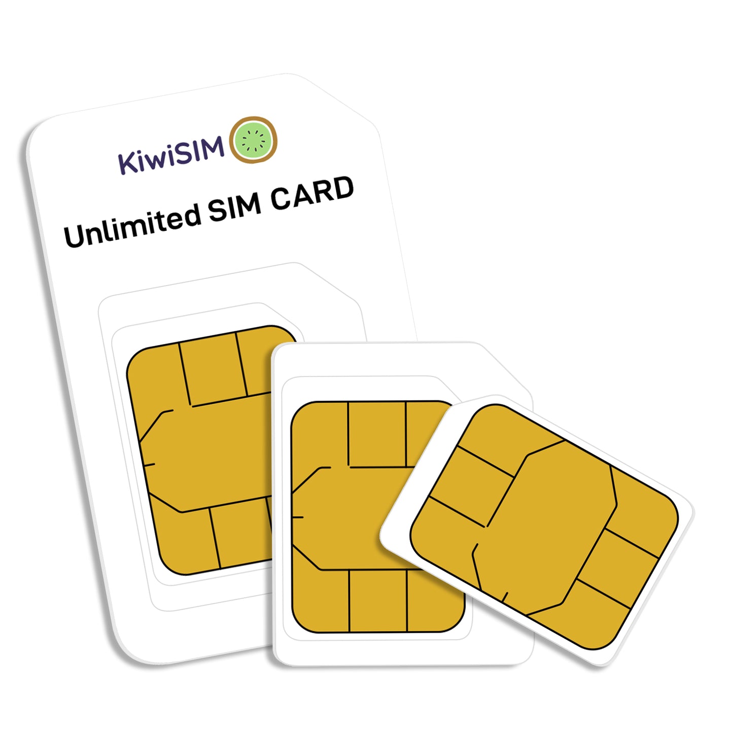 KiwiSIM USA 4G LTE Unlimited SIM Card-60GB 180Days-Support for AT&T, T-Mobile and Verizon Network