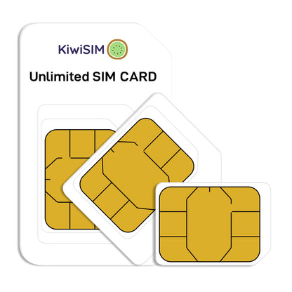 KiwiSIM USA 4G LTE Unlimited SIM Card-10GB 60Days-Support for AT&T, T-Mobile and Verizon Network