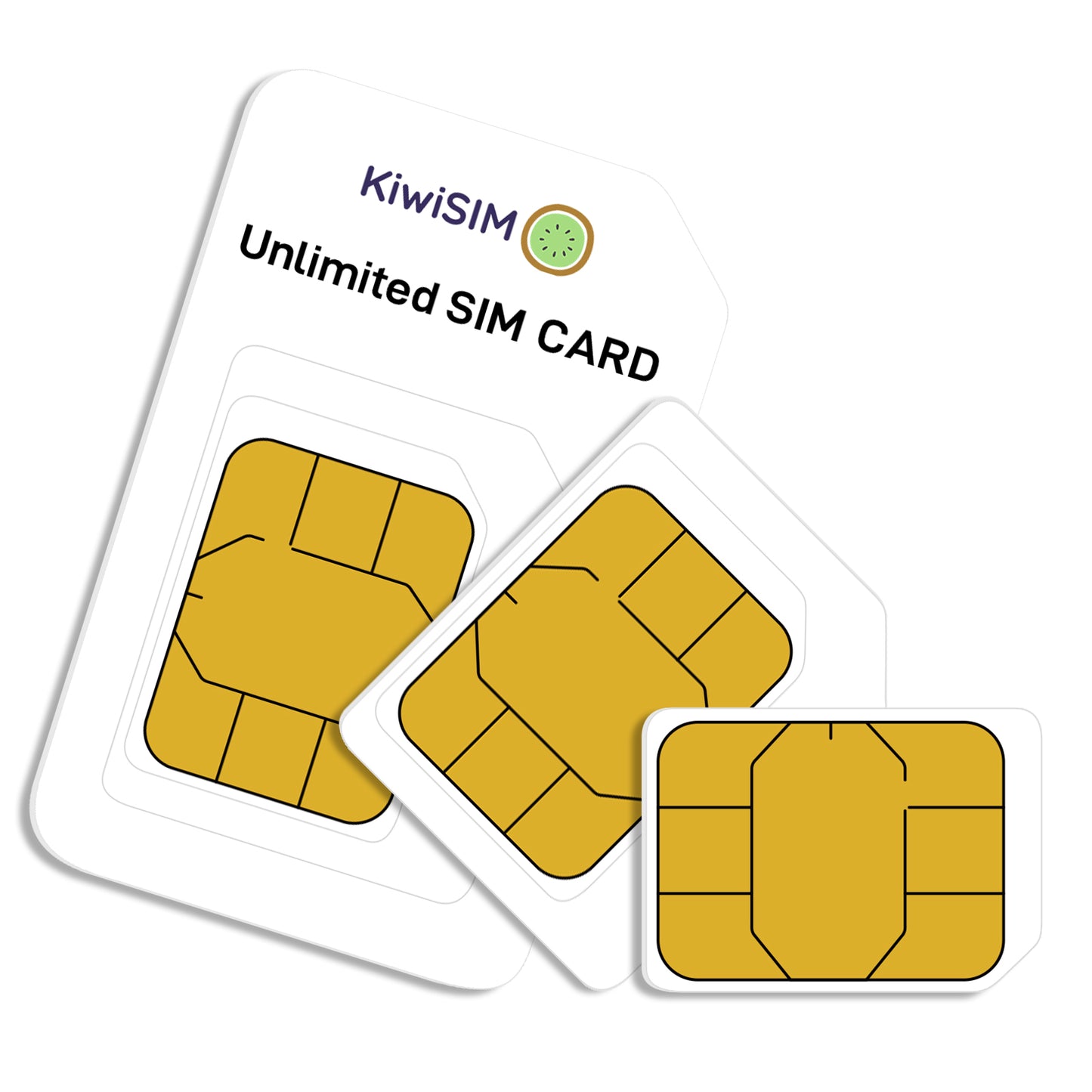 KiwiSIM USA 4G LTE Unlimited SIM Card-2GB 15Days-Support for AT&T, T-Mobile and Verizon Network