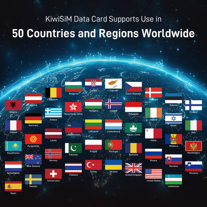 KiwiSIM USA 4G LTE Unlimited SIM Card-60GB 180Days-Support for AT&T, T-Mobile and Verizon Network