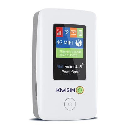 KiwiSIM 4G LTE WiFi Mobile Hotspot, USA & International WiFi Travel Portable Router, 6000mAh Battery +FREE SIM CARD