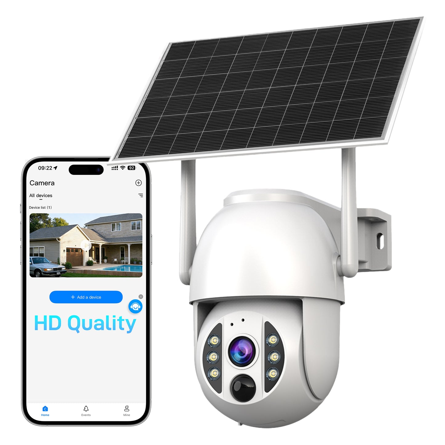 4G LTE 3K Security Cameras(5GB data included) | Wireless Solar Powered Security Camera Outdoor | IP66, HD Color Night Vision |  AI Triple Detection | 360° Auto Tracking | Smart Cameras for Home Securitym | No WiFi Required