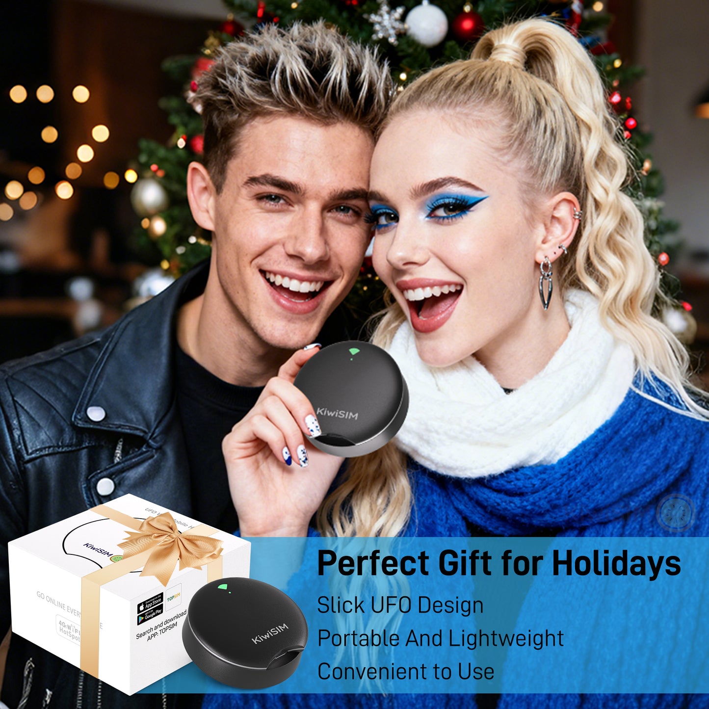 UFO WiFi Mobile Hotspot | USA WiFi Portable Router | Built-in SIM | Black