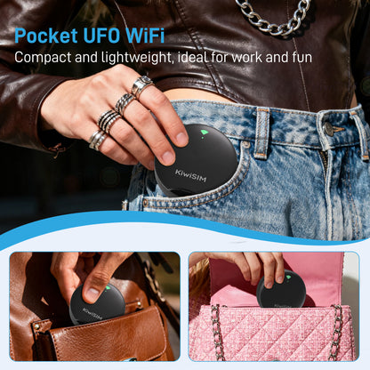 UFO WiFi Mobile Hotspot | USA WiFi Portable Router | Built-in SIM | Black
