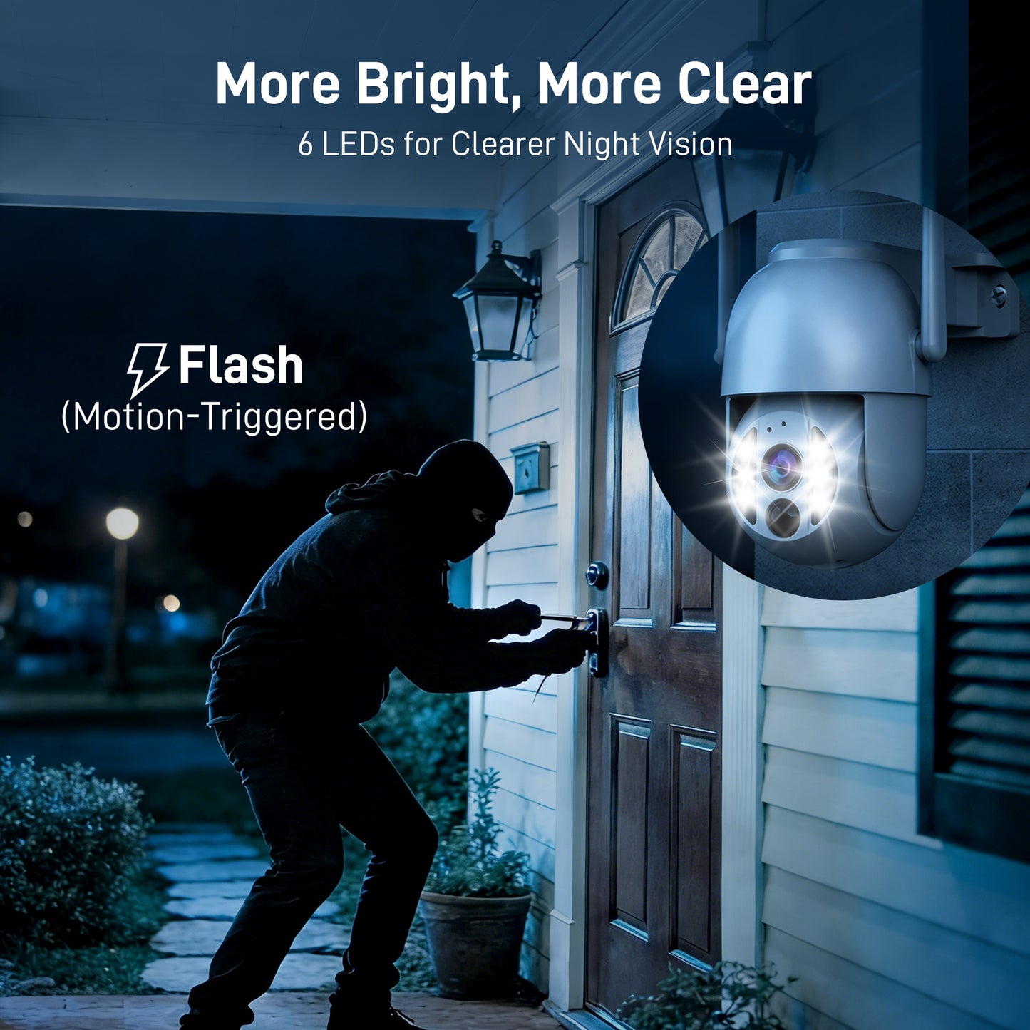 4G LTE 3K Security Cameras(5GB data included) | Wireless Solar Powered Security Camera Outdoor | IP66, HD Color Night Vision |  AI Triple Detection | 360° Auto Tracking | Smart Cameras for Home Securitym | No WiFi Required
