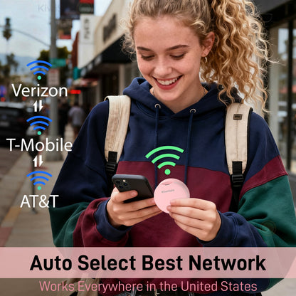 UFO WiFi Mobile Hotspot | USA WiFi Portable Router | Built-in SIM | Pink