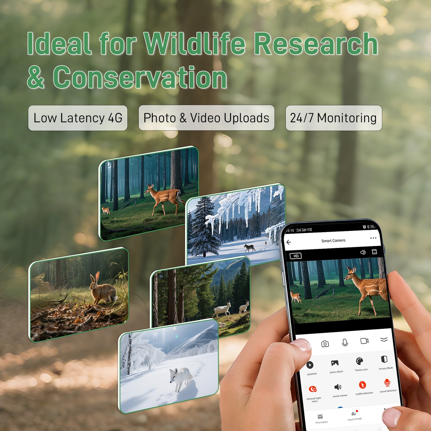 4G LTE Data SIM Card 50GB - 2 Years for Trail Camera & Security Camera, SIM Card for Wildlife Cameras, 3-in-1 SIM Kit with AT&T/T-Mobile/Verizon Coverage, No Contract & Auto Network Switching